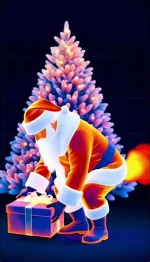 Santa's Christmas surprise caught on thermal cam #santafart #christmashumor #viral