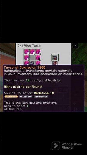 Crafting the Personal Compactor 7000 in CraftersMC