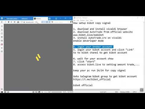how to setup bibot copy signal for binomo, olymptrade, iqoption, spectre,..