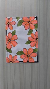 Beautiful Flower Corner Border Design/6 easy border design/Project design/Priyanka Gunwal #shorts