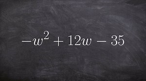 Factoring a trinomial by first factoring out a negative 1