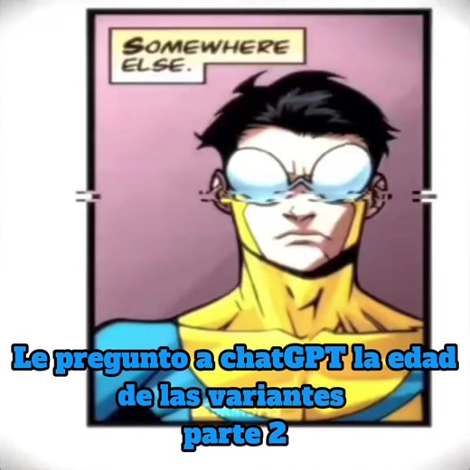 Parte dos de preguntándole a chatGPT la edad de las variantes adjuntando sus imágenes en el panel de la invencible war (quiero likes y seguidores por un crj) es un evento catastrófico orquestado por Angstrom Levy, quien recluta a versiones malvadas de Mark Grayson de todo el multiverso para destruir la Tierra y arruinar la reputación de Invincible. Resumen del Conflicto Origen: Angstrom Levy, tras sobrevivir a su primer encuentro con Mark, viaja por dimensiones para reunir a un ejército de aprox