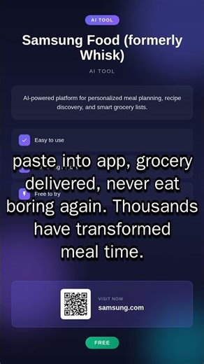 "Samsung Food: Revolutionize Meal Planning Effortlessly for Free"