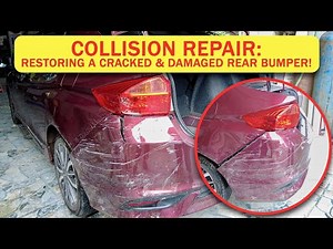 Collision Repair: Restoring a Cracked & Damaged Rear Bumper Honda City