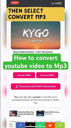 How to convert YouTube video to Mp3 music