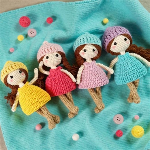 Mini Girl Doll Amigurumi Crochet Pattern PDF, Cute Handmade Small Dolls Tutorial, DIY Crochet Little Girl Toy, Beginner Friendly Gift Idea - Etsy