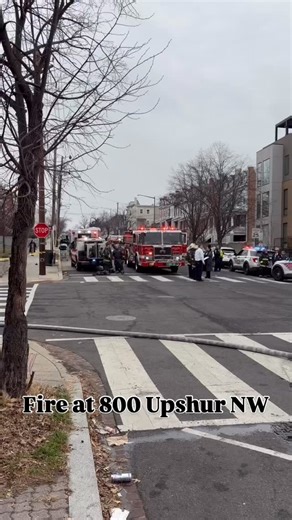 Fire at 800 Upshur St NW. Report of one person taken to hospital for smoke inhalation. Cinder restaurant below the fire seems to be ok and will reopen in a few days. Hopefully no other injuries. DC Fire responded quickly. (h/t Cinder) | Petworth News