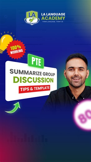 21K views · 114 reactions | PTE Summarize Group Discussion Tips & Template  #pte #pteacademic #summarizegroupdiscussiontips #summarizegroupdiscussiontemplate #ptespeakingtips #ptereadingtips #ptelisteningtips #ptereadingtips #pteonlineclasses #ptebyvarundhawan #languageacademy | LA-Language Academy PTE NAATI and IELTS Experts | Facebook