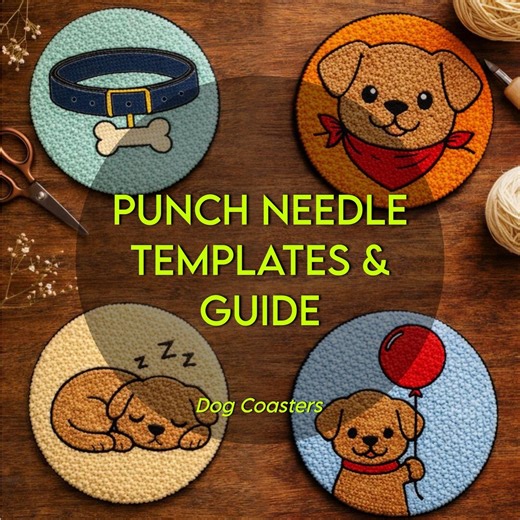 16 Dog Punch Needle Patterns   Tutorial PDF – Beginner Friendly – Instant Download - Etsy