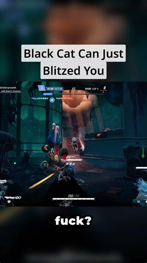 Black Cat Can Just Blitz You #gamingvideos#marvelrivals #funnymoments #naswandering