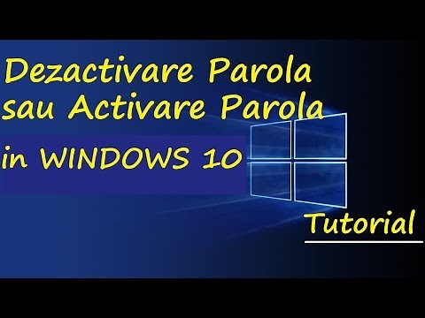 Tutorial / Dezactivare-Activare parola in Windows 10