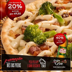 Baixe o APP mais Gostoso da cidade e aproveite as melhores promoções da Pizza Cesar ;) Baixe o aplicativo: App Store: https://itunes.apple.com/us/app/pizza-cesar/id1122667409… Google Play: https://play.google.com/store/apps/details… Windows Phone: https://www.microsoft.com/store/apps/9nblggh4xbwd | Pizza Cesar