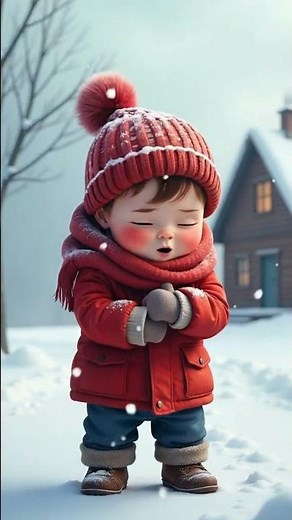 Cute Baby Shivering in Cold ❄ | Funny Winter 3D Cartoon Short | “What a Cold Weather!”