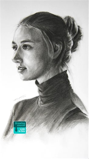 Young Woman Portrait Drawing Timelapse #howtodraw #drawing
