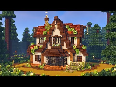 Cozy Autumn Cottage 🍂 Minecraft Tutorial Mizuno’s 16 Craft Build