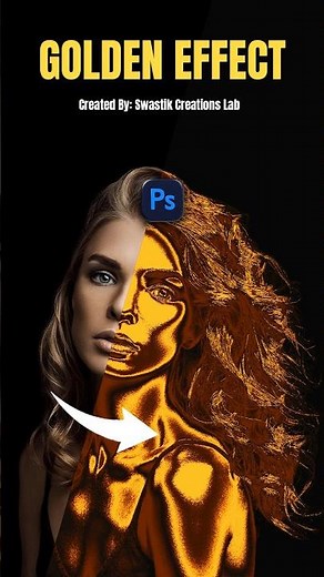 Golden Glow Effect ✨ Photoshop Magic in Seconds!