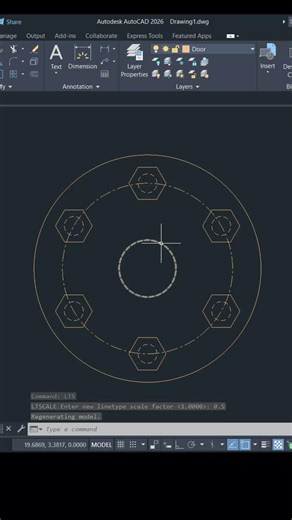 LTS Control #autocadtips #linetypescale #ltscommand #sabeercad #autocadtraining #linetypes