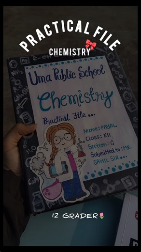complete CHEMISTRY practical file w me 🌷✨.. #class12 #boards #studyvlog #prscticalfile #shorts..