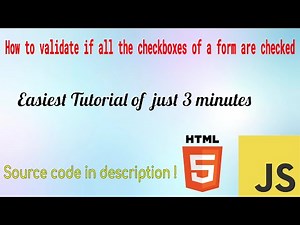 How to validate if all checkboxes of the form are checked in HTML and JavaScript