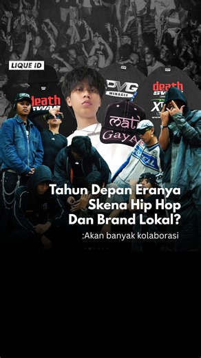 LIQUE ID ™️ on Instagram: "Tahun depan eranya skena hip hop & brand lokal? Pelan-pelan arahnya ke sana. Musik, fashion, dan kultur makin sering ketemu di satu titik. Kolaborasi bukan lagi gimmick, tapi cara buat nyeritain identitas. Gimana setuju ga dengan hal ini?🤔👇🏻 ____ 🎥Credit: @nanoyy___, @centralcee, @xoan.socialhub, @urfavcrme_, @viktyant, @diks.ss_, yabesz_, @chalyshapohan, @_yessirr21, @tenxitenxi, @theworldofquint, @teneudeattire, @maylitelpony, @southbesurrs, @theukplugalbo, @5asc