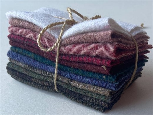 Wool Fabric Charm Pack: Pre Felted. Primitive Colors - Etsy