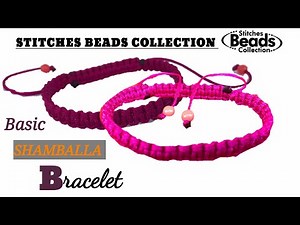 How to make basic square knot shamballa bracelet/easy DIY bracelet