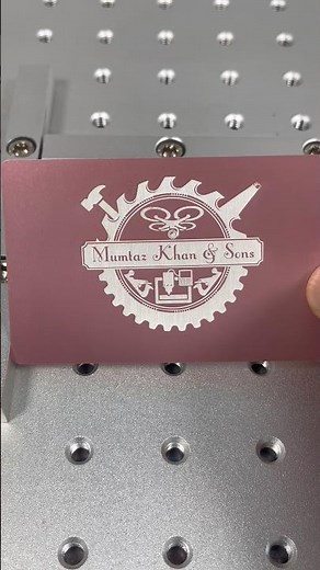 Made logo at metal place using fiber laser machine