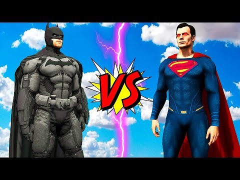 BATMAN VS SUPERMAN - GTA 5 MODS EPIC BATTLE