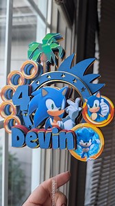 Sonic the Hedgehog Cake Topper - Etsy