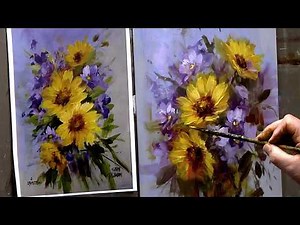 How to Paint Prairie Sunflowers Paint It Simply 4K