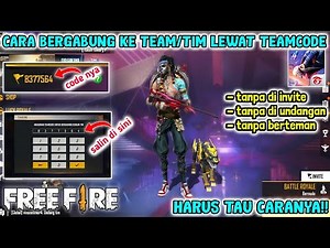 How to join a team via teamcode in the latest free fire game.