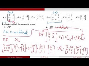 MATH 3191: Changing the Order of Matrix Multiplication