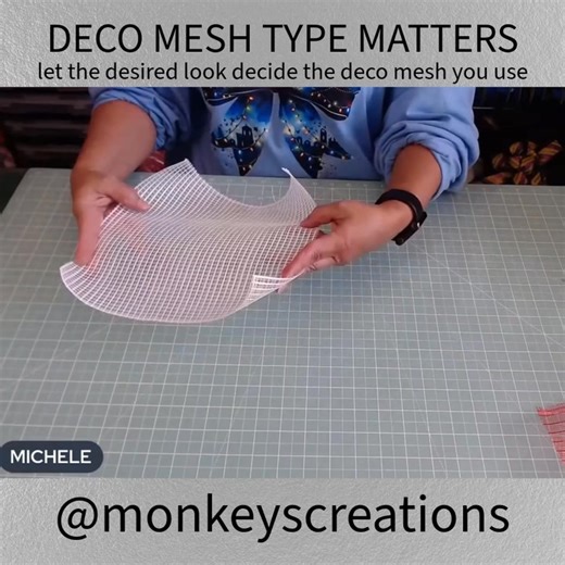 One petal fold, 4 different kinds of deco mesh. Choose your material based on the look you want to achieve in your finished wreath, this video focuses on the pinwheel deco mesh flower petal. More information available in the comments. #decomesh #protips #pinwheel #flowerdesigner | Monkey’s Creations