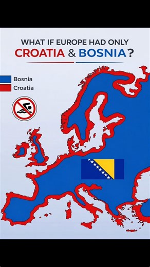 What If Europe Had Only Croatia and Bosnia? 🌍