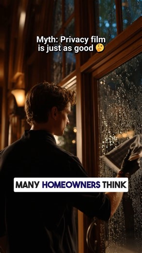 Privacy film isn’t always “set it and forget it” 👀 Peeling bubbling nighttime surprises… vs privacy that’s built into the glass. 🌙✅ Want to learn more? Read the blog: https://bit.ly/4j0ZwXo | Window Depot Northeast Ohio - Penn Ohio