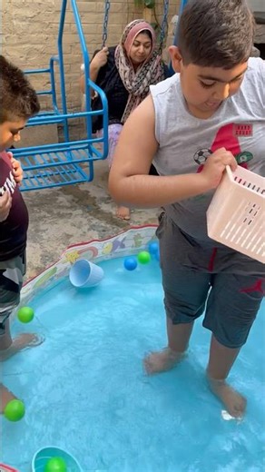 Ryan Plays in Swimming Pool With His Younger Brother #familygames #familychallenge #youtubeshorts