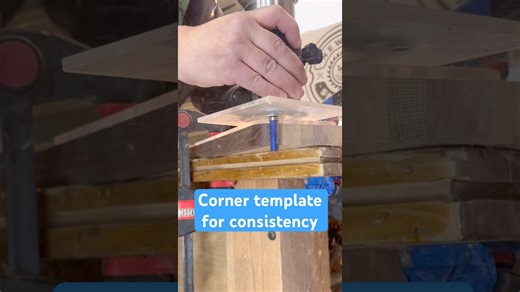 My consistent corner template for rounding table corners #workshop #woodworker #cuttingboards