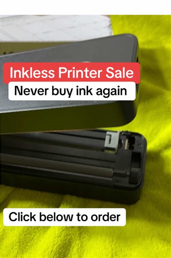 Portable Wireless Bluetooth Thermal Printer, Inkless Travel Printer for iOS Android Laptop, Mobile Printer for Home Office, Supports 8.5x11 US Letter & A4 Paper #printer #thermalprinter #inklessprinter