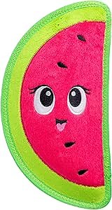 Outward Hound Tough Skinz Durable Squeaky Dog Toy with Two Tough Layers, Watermelon, Red, Medium