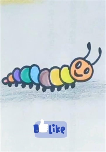 Easy draw Insect #shrots #drawing #foryou #insects #trendingreels #easydrawing #caterpillar