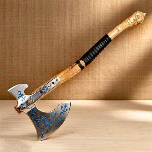 Kratos Leviathan Axe Replica, God of War Axe, Hand Forged Viking Battle Axe, Norse Mythology Cosplay Prop, Gift for Husband, Gamer Gift - Etsy