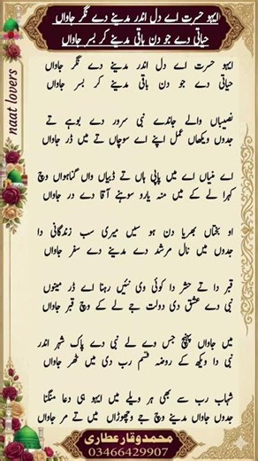Madine De Nagar Jawan - Heart Touching Hasrat | Beautiful Punjabi Naat Sharif Lyrics 2026