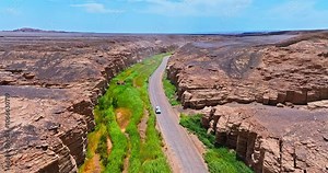 Yadan landform natural landscape in summer. The famous Dahaidao no man's land desert scenery in Xinjiang, China.