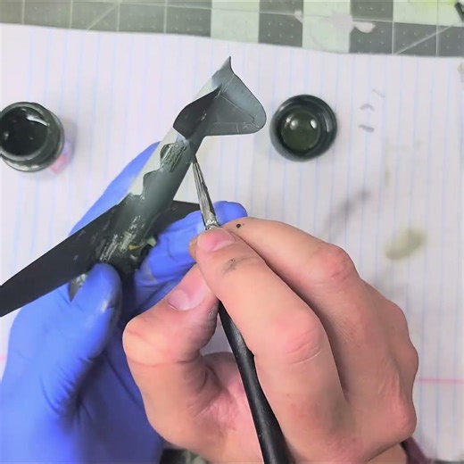 Brush details on the AirFix Zero #scalemodelbuild #airfix #plasticmodelkit