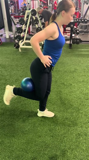 Standing bender ball glute lift