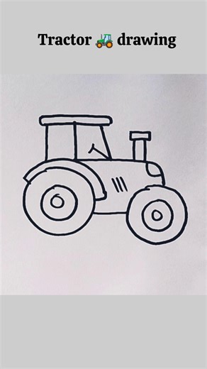 how to draw a tractor 🚜 easy step by step #drawing