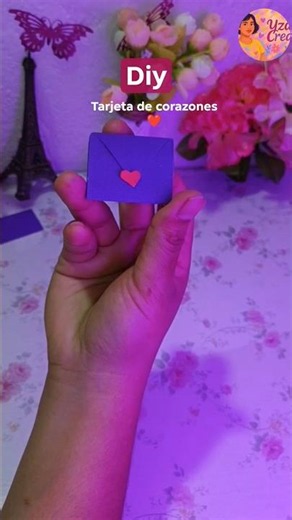 Diy tarjeta de corazones💓 #tarjetahechaamano #manualidades #tarjetadepapel