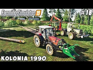 Spreading fertilizer, cutting & selling trees from new fields | Kolonia 1990 | FS 19 | Timelapse #18
