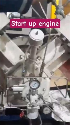 start up engine reciprocating gas compressor.