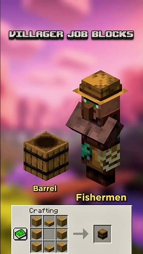 ⚒️ Minecraft Villager Job Blocks List #minecraftshorts